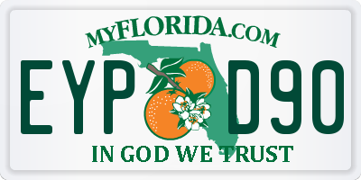 FL license plate EYPD90