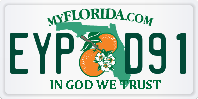 FL license plate EYPD91