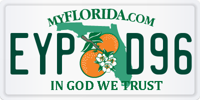 FL license plate EYPD96