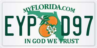 FL license plate EYPD97