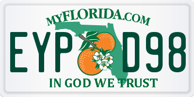 FL license plate EYPD98