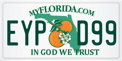 FL license plate EYPD99