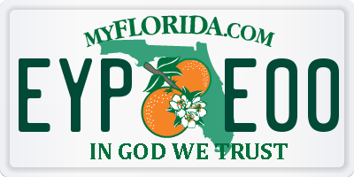 FL license plate EYPE00