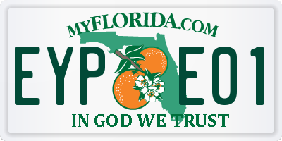 FL license plate EYPE01