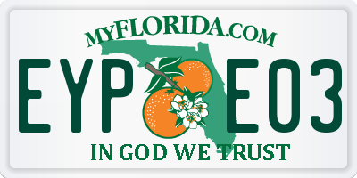 FL license plate EYPE03
