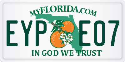 FL license plate EYPE07