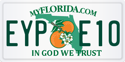 FL license plate EYPE10