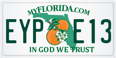 FL license plate EYPE13