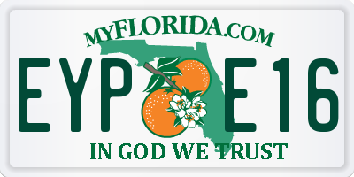 FL license plate EYPE16