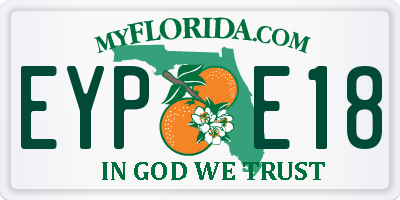 FL license plate EYPE18