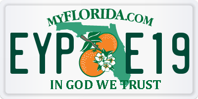 FL license plate EYPE19