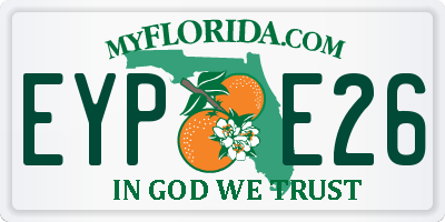FL license plate EYPE26