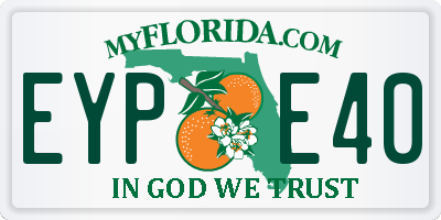 FL license plate EYPE40