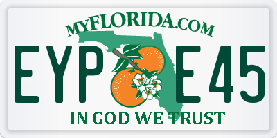 FL license plate EYPE45