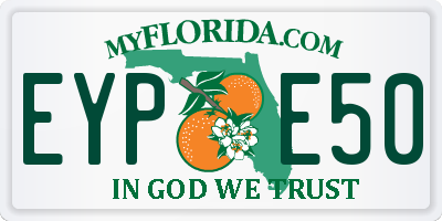 FL license plate EYPE50