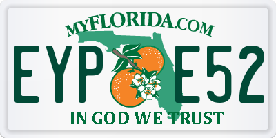 FL license plate EYPE52