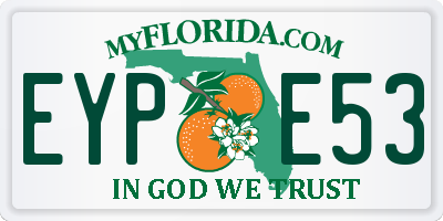FL license plate EYPE53