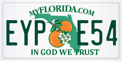 FL license plate EYPE54