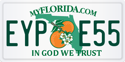FL license plate EYPE55