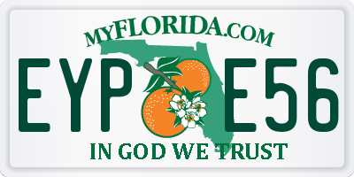 FL license plate EYPE56