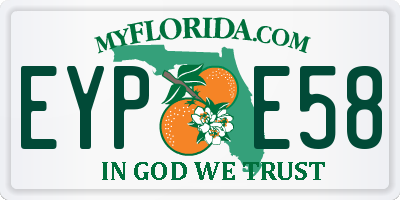 FL license plate EYPE58