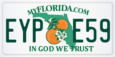 FL license plate EYPE59