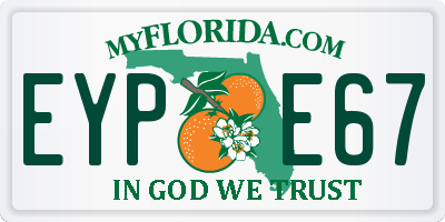 FL license plate EYPE67