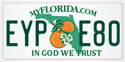 FL license plate EYPE80