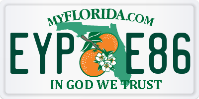FL license plate EYPE86
