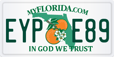 FL license plate EYPE89