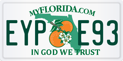 FL license plate EYPE93