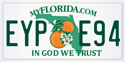 FL license plate EYPE94