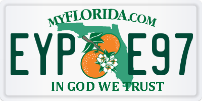 FL license plate EYPE97