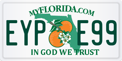 FL license plate EYPE99