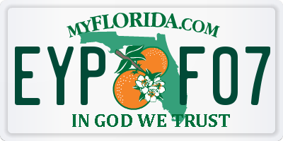 FL license plate EYPF07