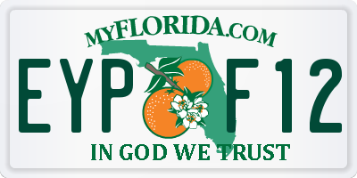 FL license plate EYPF12