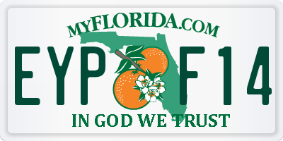 FL license plate EYPF14