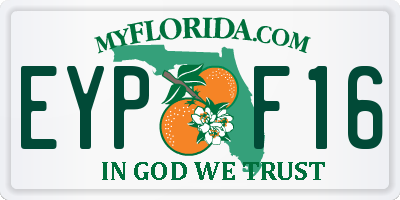 FL license plate EYPF16