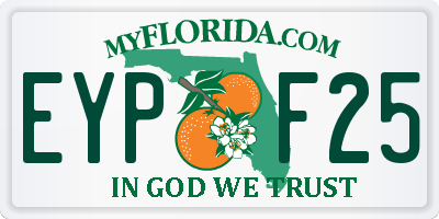 FL license plate EYPF25