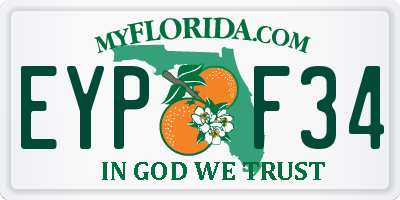FL license plate EYPF34