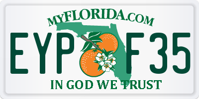 FL license plate EYPF35