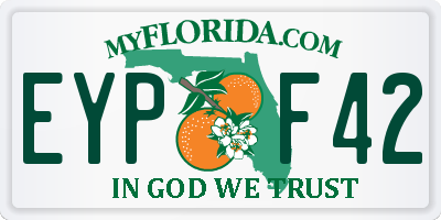 FL license plate EYPF42
