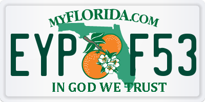 FL license plate EYPF53