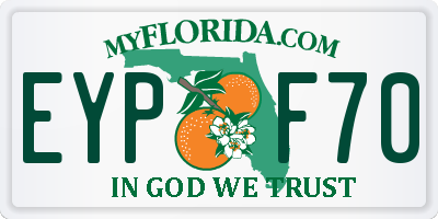 FL license plate EYPF70