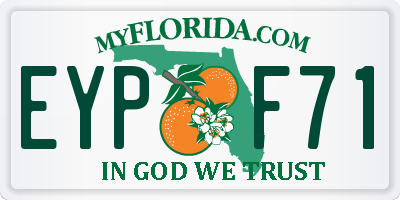 FL license plate EYPF71