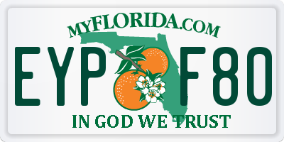 FL license plate EYPF80