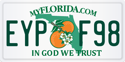 FL license plate EYPF98