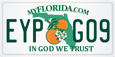 FL license plate EYPG09