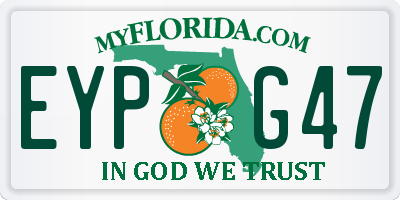 FL license plate EYPG47