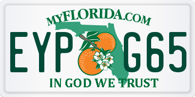 FL license plate EYPG65